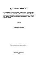 Cover of: Lectura Marini a Cura Di Francesco Guardiani (University of Toronto Italian Studies 6)
