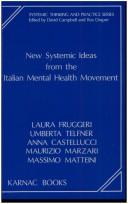 Cover of: New systemic ideas from the Italian mental health movement | 