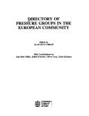 Cover of: Directory of Pressure Groups in the European Community by Philip, Alan Butt., Philip, Alan Butt.