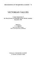 Cover of: Victorian values: a joint symposium of the Royal Society of Edinburgh and the British Academy, December 1990