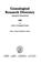 Cover of: Genealogical research directory