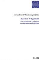 Cover of: Husserl et Wittgenstein: de la description de l'experience a la phenomenologie linguistique