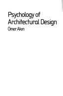 Cover of: Psychology of architectural design