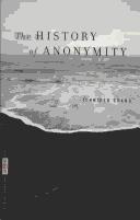 Cover of: The history of anonymity: poems