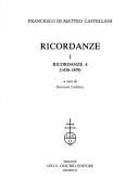 Cover of: Ricordanze