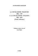 Cover of: La Rivoluzione francese del 1789 e la Rivoluzione italiana del 1859 by Alessandro Manzoni, Alessandro Manzoni