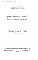 Cover of: Toward a practical theory of second-language instruction