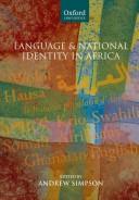 Cover of: Language and national identity in Africa by edited by Andrew Simpson.