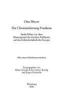 Cover of: Die Christianisierung Frankens by Meyer, Otto