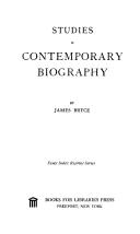 Cover of: Studies in contemporary biography. by James Bryce