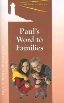 Cover of: Paul's word to families