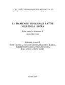 Le iscrizioni sepolcrali latine nell'Isola sacra by Anne Helttula