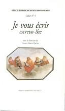 Cover of Je vous écris =