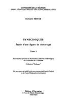 Cover of: Synecdoques: étude dúne figure de rhétorique