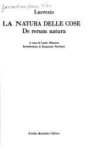 Cover of: La natura delle cose = by Titus Lucretius Carus