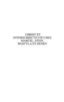 Cover of: Christ et intersubjectivité chez Marcel, Stein, Wojtyla, et Henry by Jad Hatem