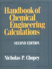 Cover of: Handbook of chemical engineering calculations