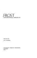 Cover of: Frost: centennial essays II