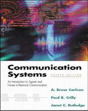 Cover of: Communication Systems by A. Bruce Carlson, Paul B. Crilly, Janet Rutledge