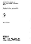 Cover of: Studia austro-polonica.: 1000 Jahre Beziehungen : deutsche Fassung