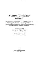 Cover of: In Defense of the Alien | Lydio F. Tomasi