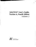 Cover of: SAS/STATýý User's Guide, Version 6, Fourth Edition, Volumes 1 and 2 by SAS