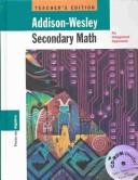 Cover of: Addison-Wesley Secondary Math: An Integrated Approach Focus on Algebra Teachers Edition