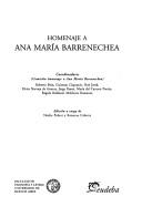 Cover of: Homenaje a Ana María Barrenechea