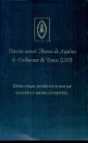 Cover of: Ystoria sancti Thome de Aquino de Guillaume de Tocco (1323)