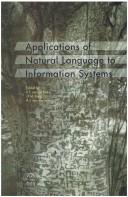 Cover of: Applications of natural language to information systems by edited by R.P. van de Riet, J.F.M. Burg, and A.J. van der Vos