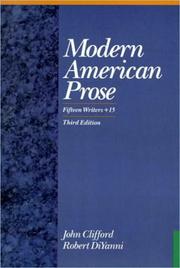 Cover of: Modern American Prose: Fifteen Writers + 15