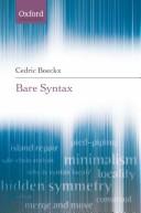 Bare syntax by Cedric Boeckx