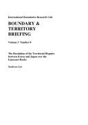 Cover of: The resolution of the territorial dispute between Korea and Japan over the Liancourt Rocks