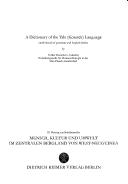 A dictionary of the Yale (Kosarek) language by V. Heeschen