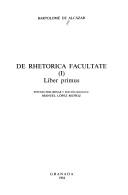 Cover of: De rhetorica facultate