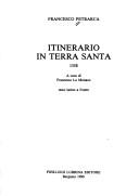 Cover of: Itinerario in Terra Santa, 1358