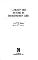 Cover of: Gender and society in Renaissance Italy by edited by Judith C. Brown and Robert C. Davis