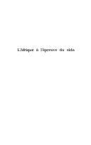 Cover of: L' Afrique à l'épreuve du SIDA