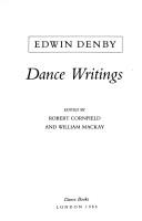 Cover of: Dance writings by Edwin Denby