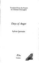 Cover of: Days of Anger (Dedalus Europe 1992-95)