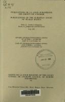 Cover of: Affaire Informationsverein Lentia et Autres c. Autriche : arrêt du 24 Novembre 1993 = by European Court of Human Rights.