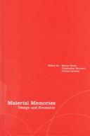 Cover of: Material memories by edited by Marius Kwint, Christopher Breward and Jeremy Aynsley