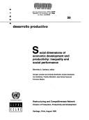 Cover of: Social dimensions of economic development and productivity by Beverley Carlson, editor