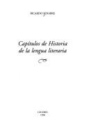 Cover of: Capítulos de historia de la lengua literaria