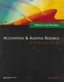 Accounting & auditing research by Thomas R Weirich, Thomas Weirich, Alan Reinstein