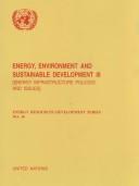 Cover of: Energy, environment and sustainable development III: [energy infrastructure policies and issues]