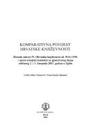 Komparativna povijest hrvatske književnosti by Mirko Tomasović