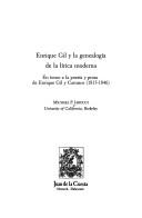 Cover of: Enrique Gil Y LA Genealogia De LA Lirica Moderna: En Torno a LA Poesia Y Prosa De Enrique Gil Y