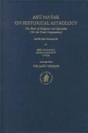 Cover of: On Historical Astrology by Abū Maʻshar, Keiji Yamamoto, Charles Burnett