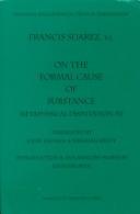 Cover of: On the formal cause of substance: metaphysical disputation XV